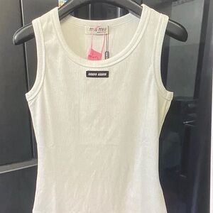 Miu Miu Cream Tank Top